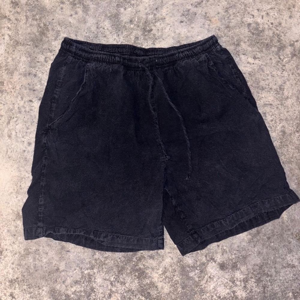 Gloria Vanderbilt Casuals Shorts Women Medium Black Cotton Pull On Elastic Waist